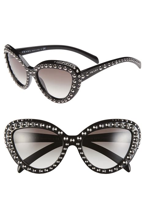 prada cat eye studded sunglasses